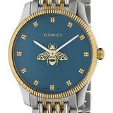 Buy Shop Gucci G Timeless Quartz Blue Dial Two Tone Steel Strap Watch For Women - YA1265029 USA Online