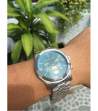 Buy Shop Michael Kors Runway Quartz Blue Dial Silver Steel Strap Watch For Women - MK5953 USA Online