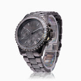 Buy Shop Michael Kors Everest Chronograph Black Dial Grey Steel Strap Watch For Women - MK6974 USA Online
