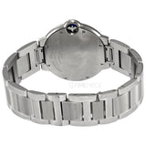 Buy Shop Cartier Ballon Bleu De Cartier Silver Dial Silver Steel Strap Watch for Women - WSBB0048 USA Online