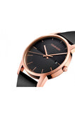 Buy Shop Calvin Klein City Quartz Black Dial Black Leather Strap Watch for Men - K2G2G6CZ USA Online