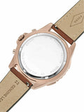 Buy Shop Fossil Garrett Chronograph Brown Dial Brown Leather Strap Watch for Men - FS5867 USA Online