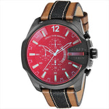 Buy Shop Diesel Mega Chief Quartz Black Dial Two Tone Leather Strap Watch For Men - DZ4305 USA Online