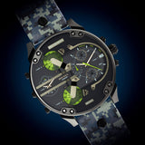 Buy Shop Diesel Big Daddy Chronograph Black Dial Black Leather Strap Watch For Men - DZ7311 USA Online