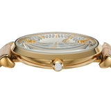 Buy Shop Emporio Armani Gianni T Bar Crystals Silver Dial Brown Leather Strap Watch For Women - AR11518 USA Online
