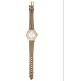Buy Shop Emporio Armani Gianni T Bar Crystals Silver Dial Brown Leather Strap Watch For Women - AR11518 USA Online