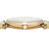 Buy Shop Emporio Armani Gianni T Bar Analog Crystals Gold Dial Gold Steel Strap Watch For Women - AR11608 USA Online
