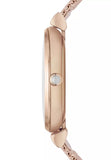 Buy Shop Emporio Armani Gianni T Bar Silver Dial Rose Gold Mesh Bracelet Watch For Women - AR1956 USA Online