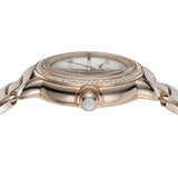 Buy Shop Emporio Armani Aira Three Hand Mother of Pearl Dial Rose Gold Steel Strap Watch For Women - AR11523 USA Online