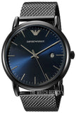 Buy Shop Emporio Armani Luigi Quartz Blue Dial Grey Mesh Bracelet Watch For Men - AR11053 USA Online
