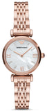 Buy Shop Emporio Armani Gianni T-Bar Mother of Pearl Dial Rose Gold Steel Strap Watch For Women - AR11316 USA Online