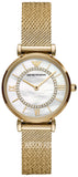 Buy Shop Emporio Armani Gianni T Bar Mother of Pearl Dial Gold Mesh Bracelet Watch For Women - AR11321 USA Online