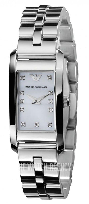 Buy Shop Emporio Armani Donna Mother Of Pearl White Dial Silver Steel Strap Watch for Women - AR3167 USA Online