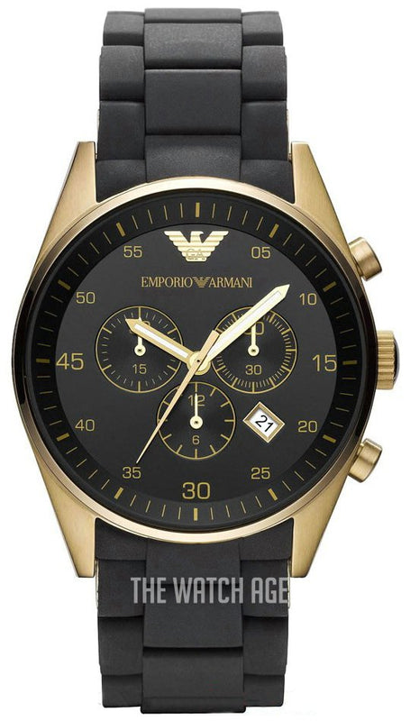 Buy Shop Emporio Armani Sportivo Quartz Black Dial Black Steel Strap Watch For Men - AR8023 USA Online