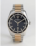 Buy Shop Emporio Armani Quartz Black Dial Two Tone Steel Strap Watch For Men - AR80017 USA Online