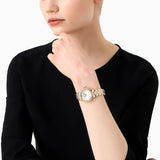 Buy Shop Emporio Armani Aira Three Hand Mother of Pearl Dial Rose Gold Steel Strap Watch For Women - AR11523 USA Online