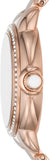 Buy Shop Emporio Armani Aira Three Hand Mother of Pearl Dial Rose Gold Steel Strap Watch For Women - AR11523 USA Online