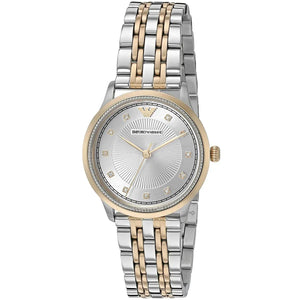 Buy Shop Emporio Armani Alpha Silver Dial Two Tone Steel Strap Watch for Women - AR1962 USA Online