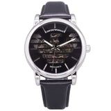 Buy Shop Emporio Armani Analog Automatic Black Dial Black Leather Strap Watch For Men - AR60040 USA Online