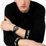 Buy Shop Emporio Armani Analog Chronograph Black Dial Black Steel Strap Watch For Men - AR11531 USA Online