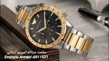Buy Shop Emporio Armani Analog Chronograph Black Dial Two Tone Steel Strap Watch For Men - AR11521 USA Online