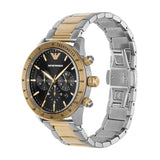 Buy Shop Emporio Armani Analog Chronograph Black Dial Two Tone Steel Strap Watch For Men - AR11521 USA Online
