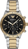 Buy Shop Emporio Armani Analog Chronograph Black Dial Two Tone Steel Strap Watch For Men - AR11521 USA Online