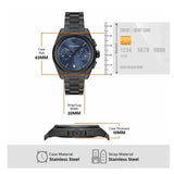 Buy Shop Emporio Armani Analog Chronograph Blue Dial Silver Steel Strap Watch For Men - AR11561 USA Online