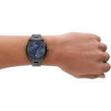 Buy Shop Emporio Armani Analog Chronograph Blue Dial Silver Steel Strap Watch For Men - AR11561 USA Online