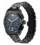 Buy Shop Emporio Armani Analog Chronograph Blue Dial Silver Steel Strap Watch For Men - AR11561 USA Online