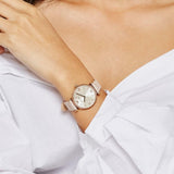 Buy Shop Emporio Armani Analog Grey Dial Pink Leather Strap Watch For Women - AR11126 USA Online
