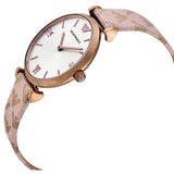 Buy Shop Emporio Armani Analog Grey Dial Pink Leather Strap Watch For Women - AR11126 USA Online