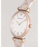 Buy Shop Emporio Armani Analog Grey Dial Pink Leather Strap Watch For Women - AR11126 USA Online