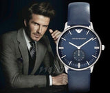 Buy Shop Emporio Armani Analog Quartz Blue Dial Blue Leather Strap Watch For Men - AR1647 USA Online