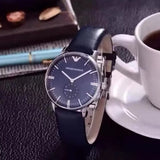 Buy Shop Emporio Armani Analog Quartz Blue Dial Blue Leather Strap Watch For Men - AR1647 USA Online