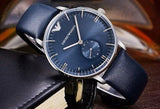 Buy Shop Emporio Armani Analog Quartz Blue Dial Blue Leather Strap Watch For Men - AR1647 USA Online