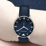 Buy Shop Emporio Armani Analog Quartz Blue Dial Blue Leather Strap Watch For Men - AR1647 USA Online