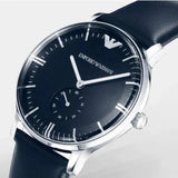 Buy Shop Emporio Armani Analog Quartz Blue Dial Blue Leather Strap Watch For Men - AR1647 USA Online