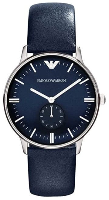 Buy Shop Emporio Armani Analog Quartz Blue Dial Blue Leather Strap Watch For Men - AR1647 USA Online