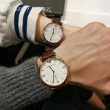 Buy Shop Emporio Armani Analog White Dial Brown Leather Strap Watch For Men - AR9042 USA Online