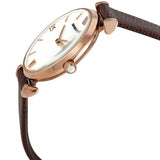 Buy Shop Emporio Armani Analog White Dial Brown Leather Strap Watch For Men - AR9042 USA Online