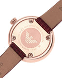 Buy Shop Emporio Armani Analog White Dial Brown Leather Strap Watch For Men - AR9042 USA Online