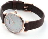 Buy Shop Emporio Armani Analog White Dial Brown Leather Strap Watch For Men - AR9042 USA Online