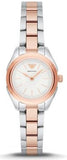 Buy Shop Emporio Armani Analog White Dial Two Tone Steel Strap Watch For Women - AR11029 USA Online