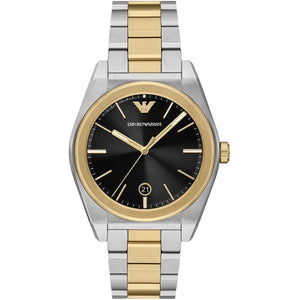 Buy Shop Emporio Armani Antonio Black Dial Two Tone Steel Strap Watch for Men - AR11715 USA Online