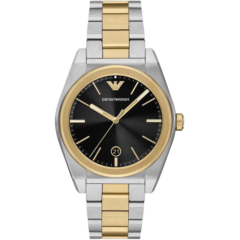 Buy Shop Emporio Armani Antonio Black Dial Two Tone Steel Strap Watch for Men - AR11715 USA Online