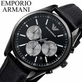 Buy Shop Emporio Armani Antonio Chronograph Black Dial Black Leather Strap Watch for Men - AR11583 USA Online