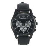 Buy Shop Emporio Armani Antonio Chronograph Black Dial Black Leather Strap Watch for Men - AR11583 USA Online
