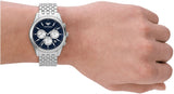 Buy Shop Emporio Armani Antonio Chronograph Blue Dial Silver Steel Strap Watch for Men - AR11582 USA Online