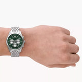 Buy Shop Emporio Armani Antonio Chronograph Green Dial Silver Steel Strap Watch for Men - AR11581 USA Online